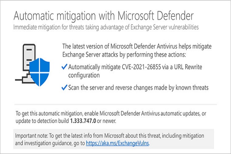 Microsoft Defender اکنون به طور خودکار زنجیره حمله را در بهره برداری های Exchange Server از بین می برد